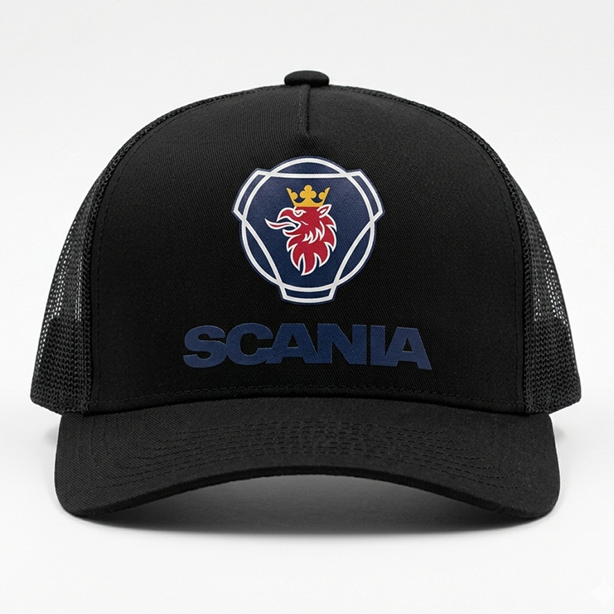 Topi Trucker Sablon scania Dewasa Unisex - Topi Jaring bisa custom logo Satuan