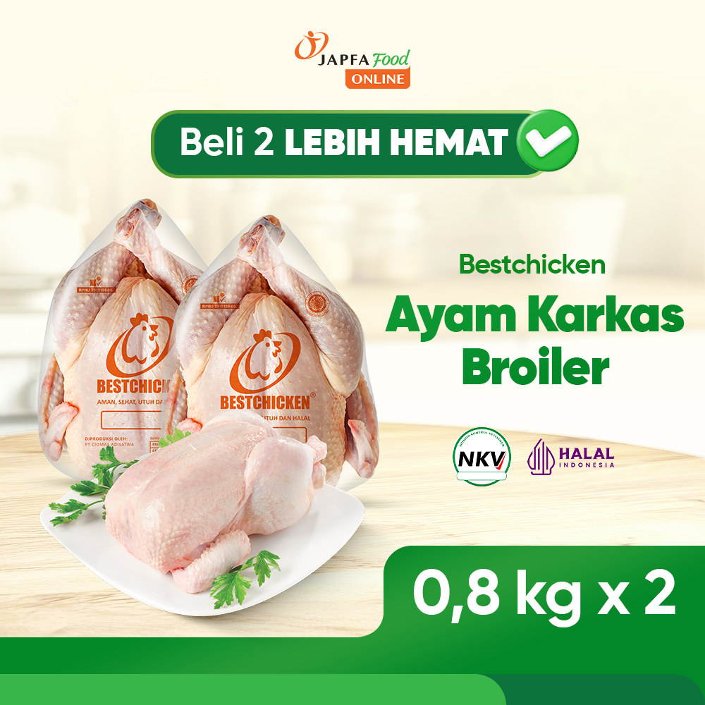 Bestchicken Bundling Hemat Ayam Karkas Broiler 800 gram - Isi 2 pack