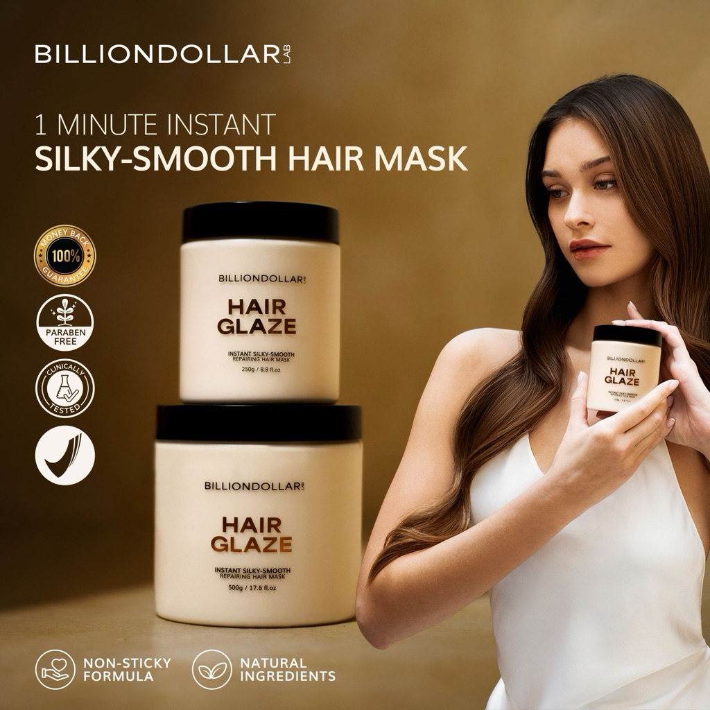 (NEW) Billiondollarlab Hair Glaze | Hair Mask | Masker rambut untuk melembutkan dan menutrisi rambut