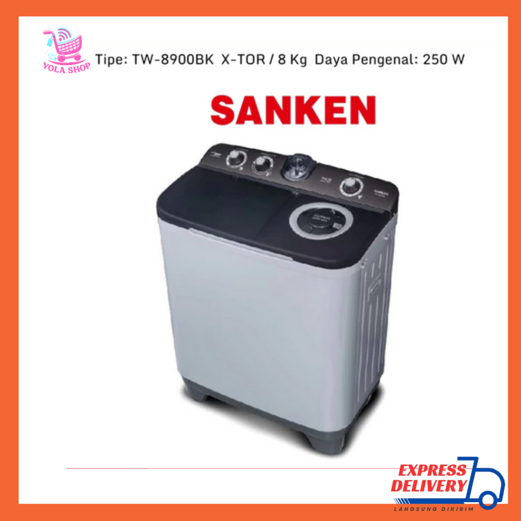 Mesin Cuci 2 Tabung SANKEN TW-9110 / TW-8663 / TW-8827 / TW-8600
