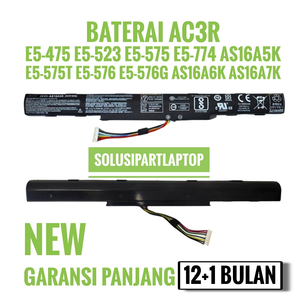Baterai Laptop Acer Aspire E5-475 E5-475G E5-476 E5-476G ES1-432 ORI