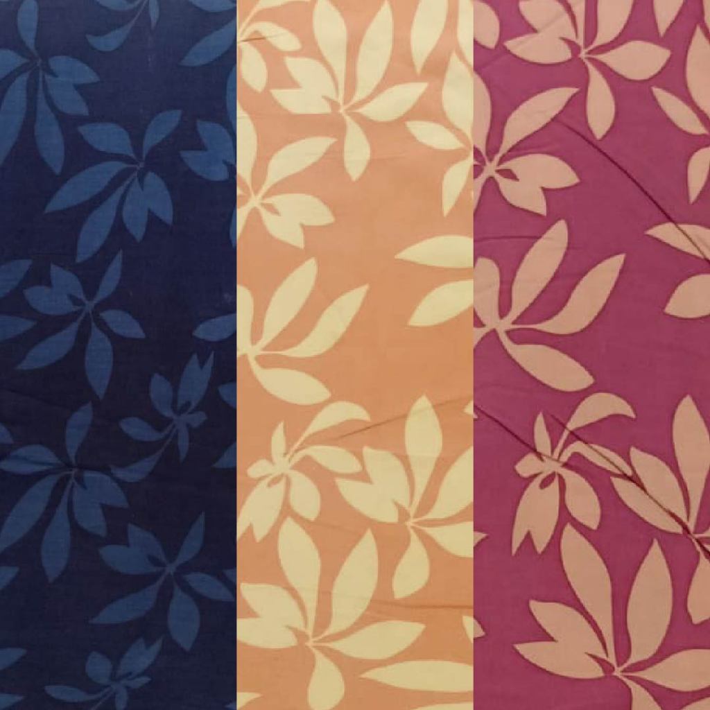 Kain Rayon Voile Lebar 140cm Motif Napua Satu Kuntum Bunga Terakhir (harga per 0,5 meter)