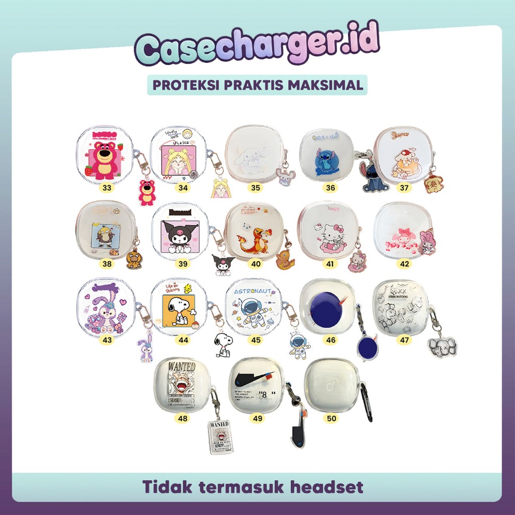 [KL] Case WM01 WM02 Karakter Bening Baseus Encok Earphone Silikon Estetik