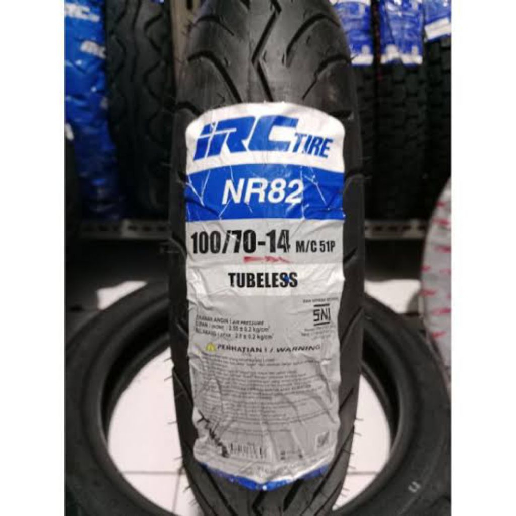 PROMO.... BAN IRC 100/70-14 NR82 BAN LUAR TUBELESS IRC RING 14