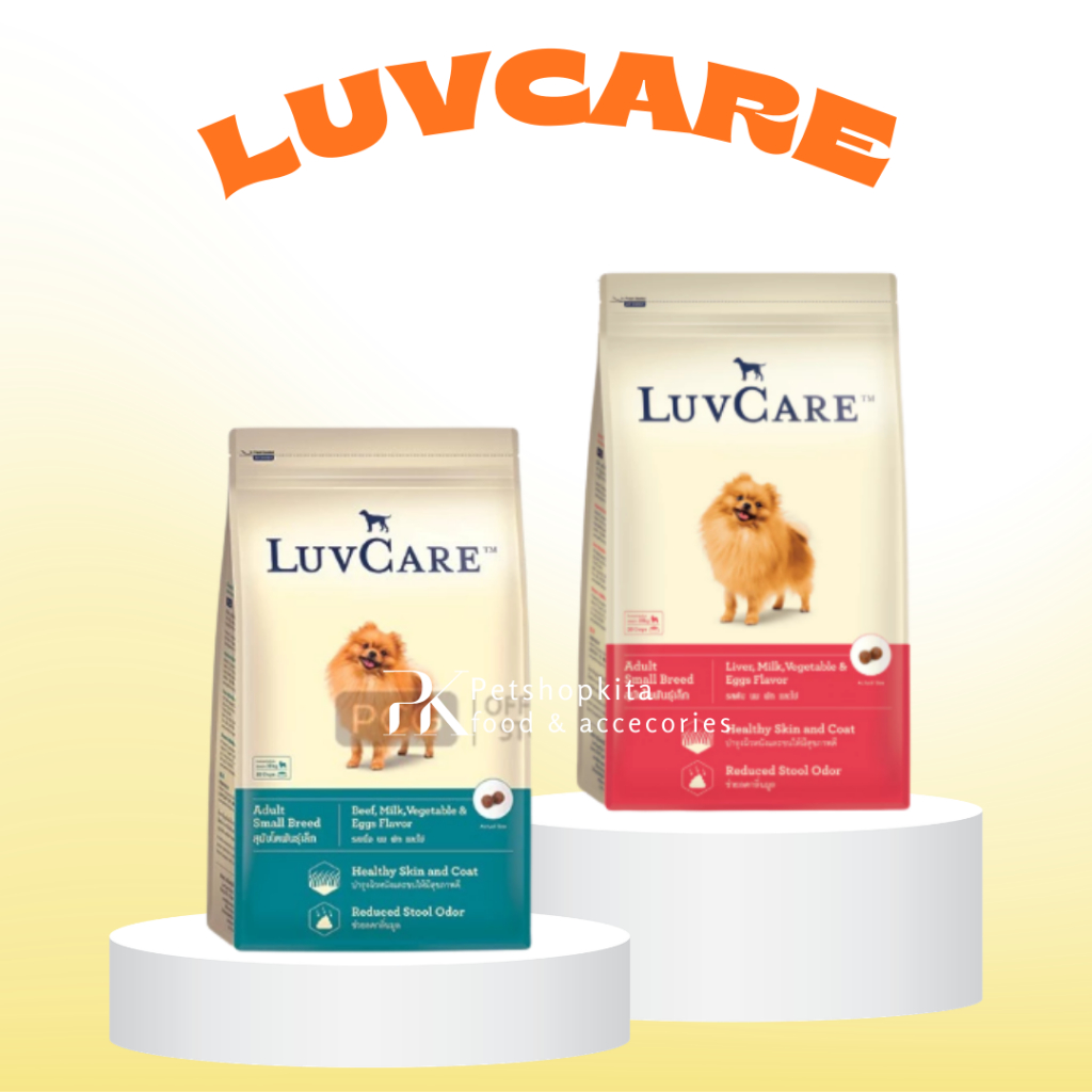 LuvCare Dry Dog Food Adult Small Breed Beef Milk Vege & Egg 2kg