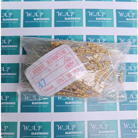PER 10 BUAH RESISTOR 47 OHM 0, 5WAT RESISTOR 47 OHM 0, 5WAT