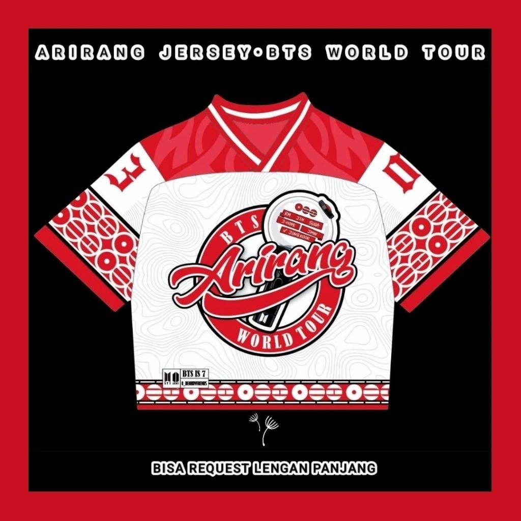 ARIRANG JERSEY BTS WORLD TOUR
