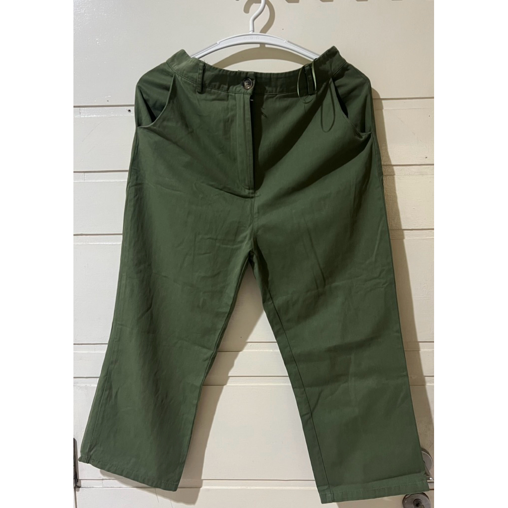 (PL) Celana Kerja Wanita 7/8 - size M, Army