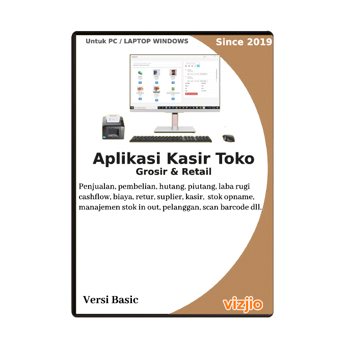VIZJIO BASIC vizjio basic APLIKASI KASIR TOKO SOFTWARE KASIR TOKO PROGRAM KASIR TOKO KELONTONG SEMBA