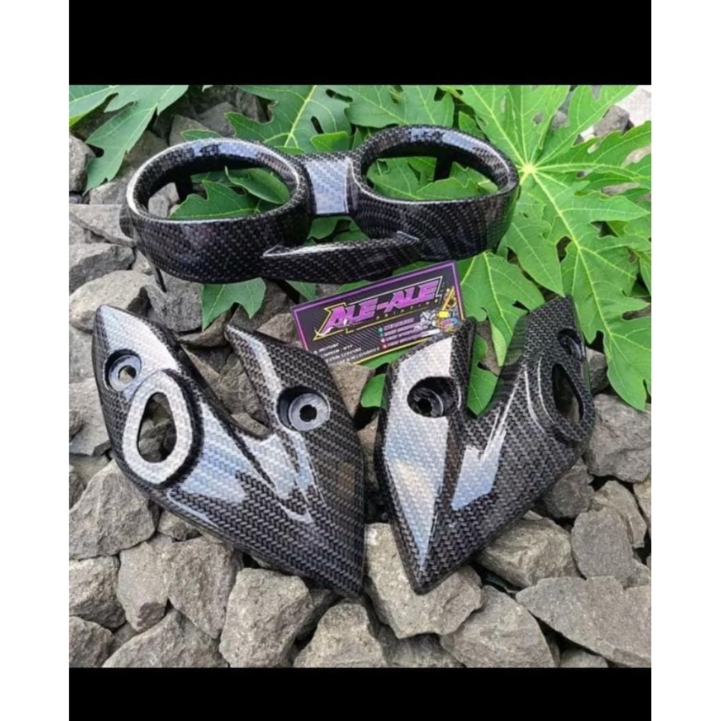 kupingan vixion + cover spidometer vixion old/lama carbon hitam