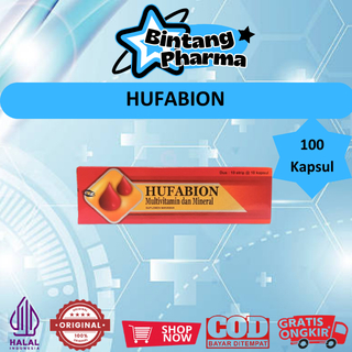 HUFABION (1 KOTAK ISI 100 KAPSUL) - VITAMIN TAMBAH DARAH AMAN UNTUK BUMIL