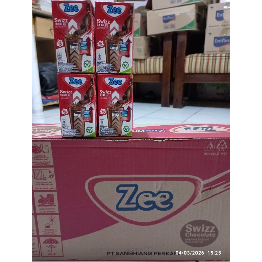 susu zee uht 115 ml rasa coklat 1 karton isi 40 pc