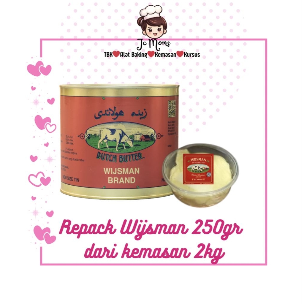 Wijsman Butter 250gr Repack Mentega Wijsman Asli dari Kaleng 2kg Butter PremiumWijsman Butter 250gr 