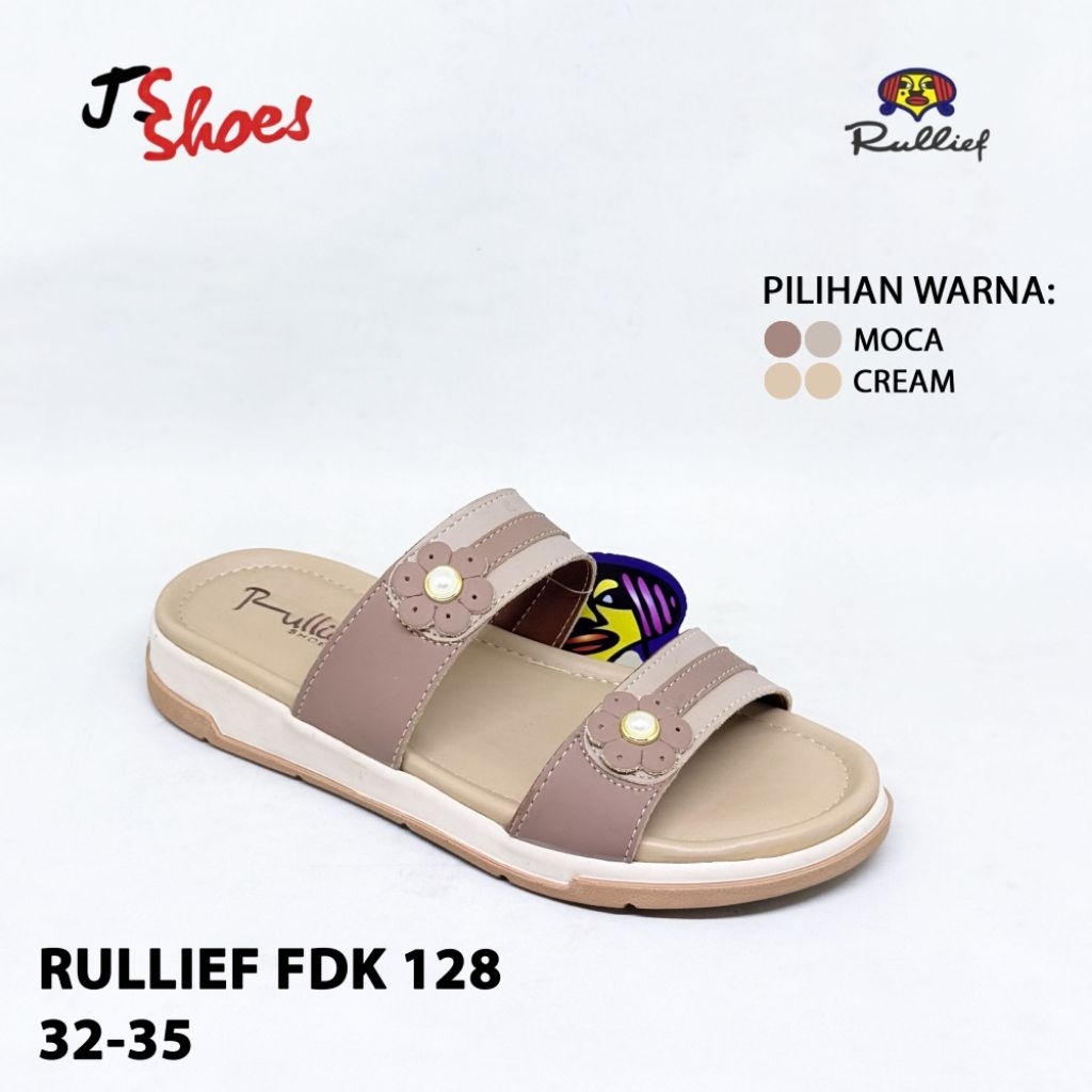 RULLIEF FDK 128 - SANDAL SLOP CASUAL ANAK CEWEK MERK RULLIEF ORIGINAL