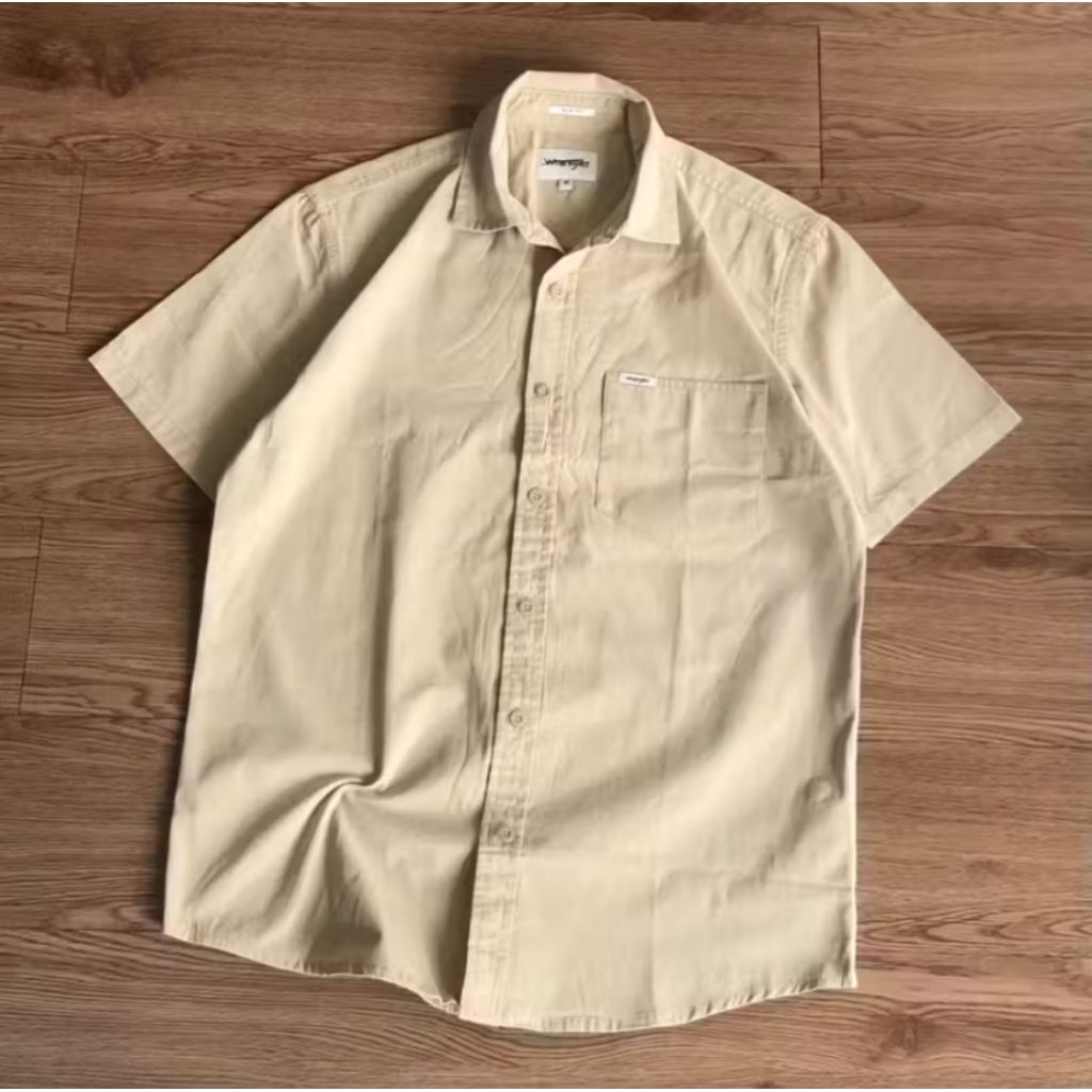 kemeja pendek Wrangler slimfit original
