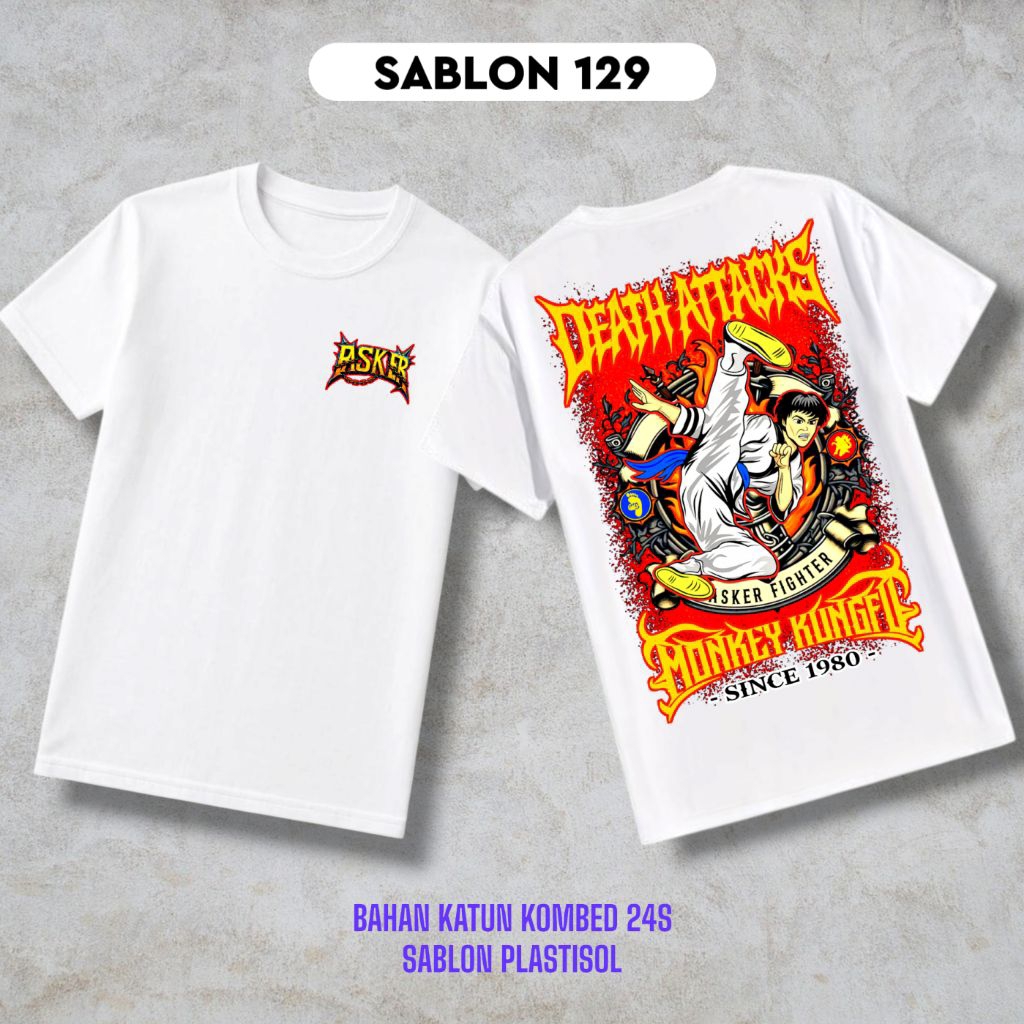 KAOS iks.pi kera sakti /kaos katun kombed 24s /kaos SABLON 129 iks.pi /kaos putih iks.pi kera sakti/