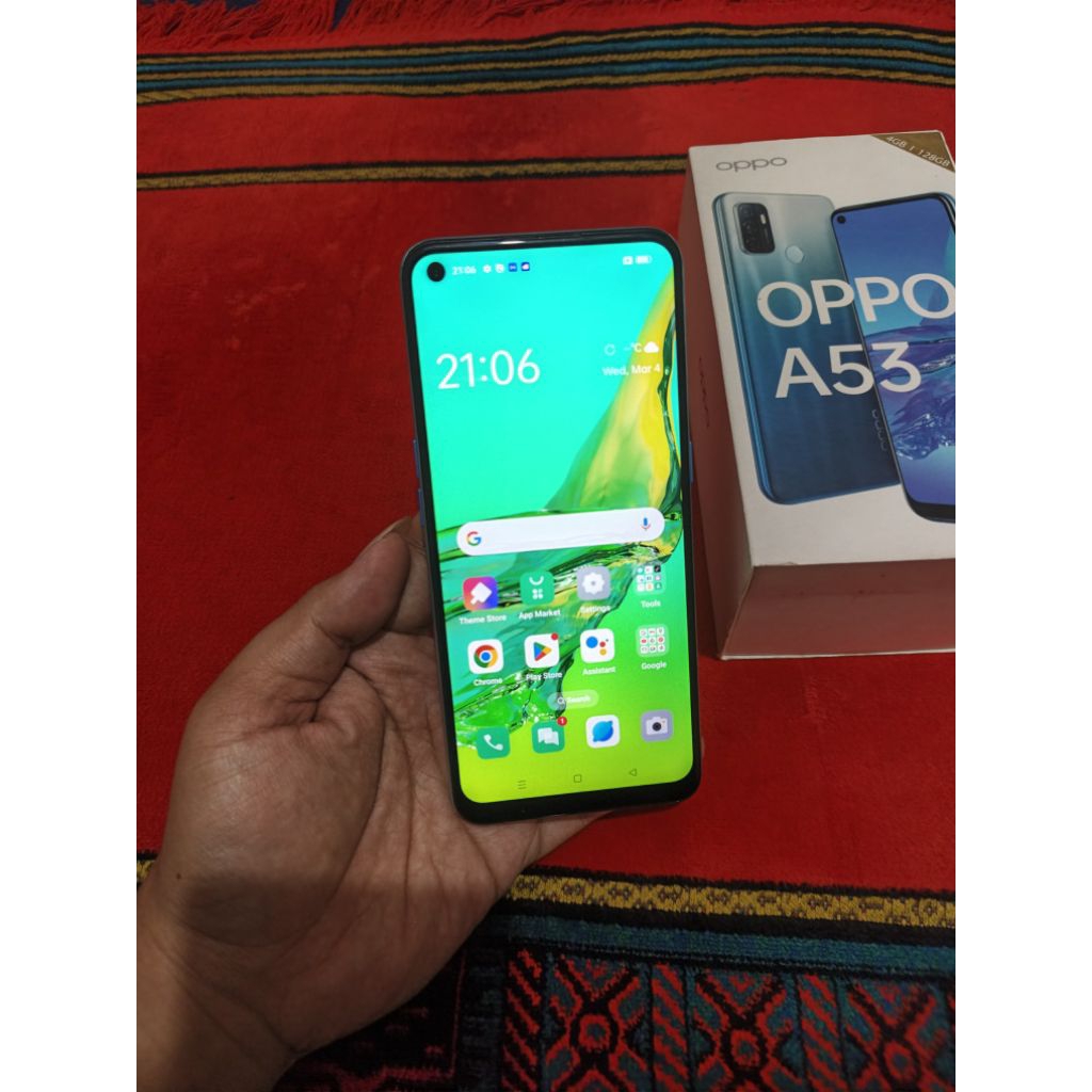 oppo a53 bagus resmi fulset lengkap ram 4gb 128gb murah bagus setara xiaomi note 10 pro
