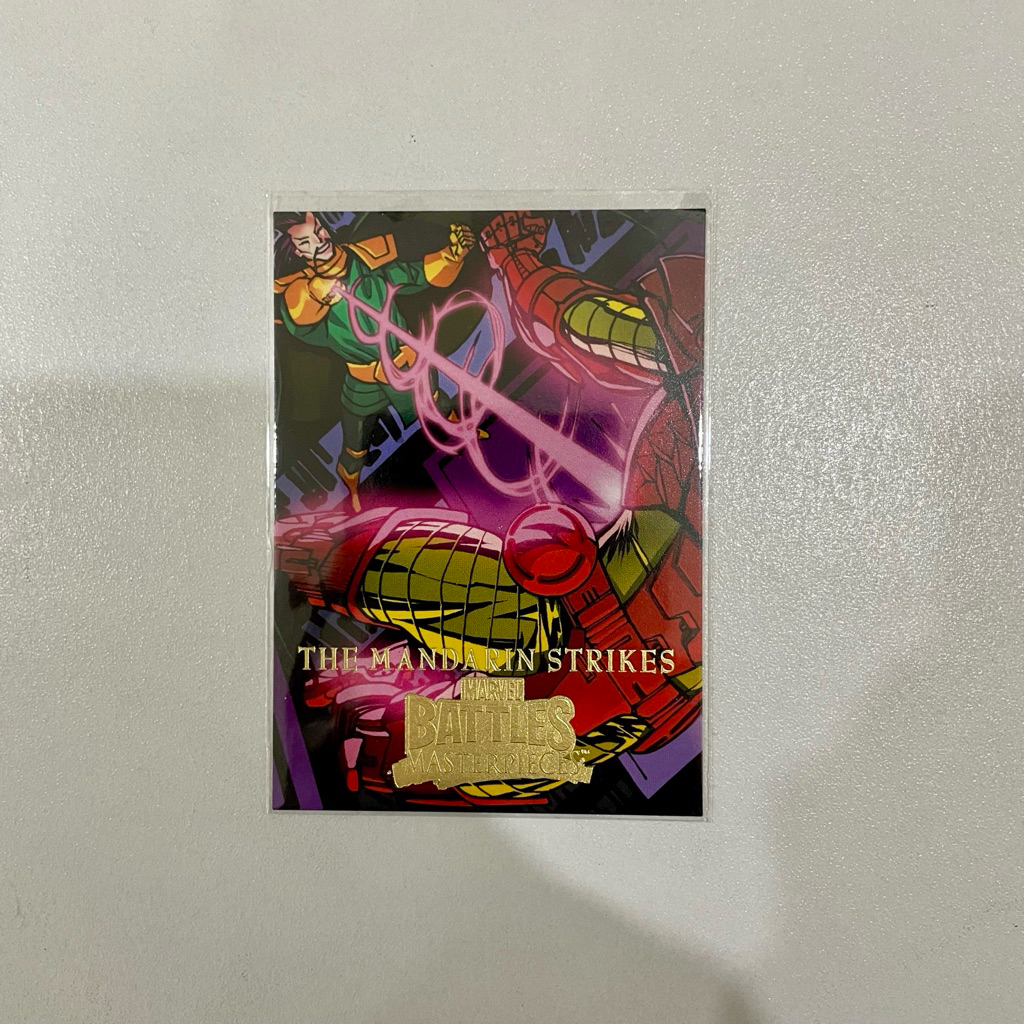Kartu SkyBox Marvel Masterpieces Iron Man vs Mandarin TCG Trading Card