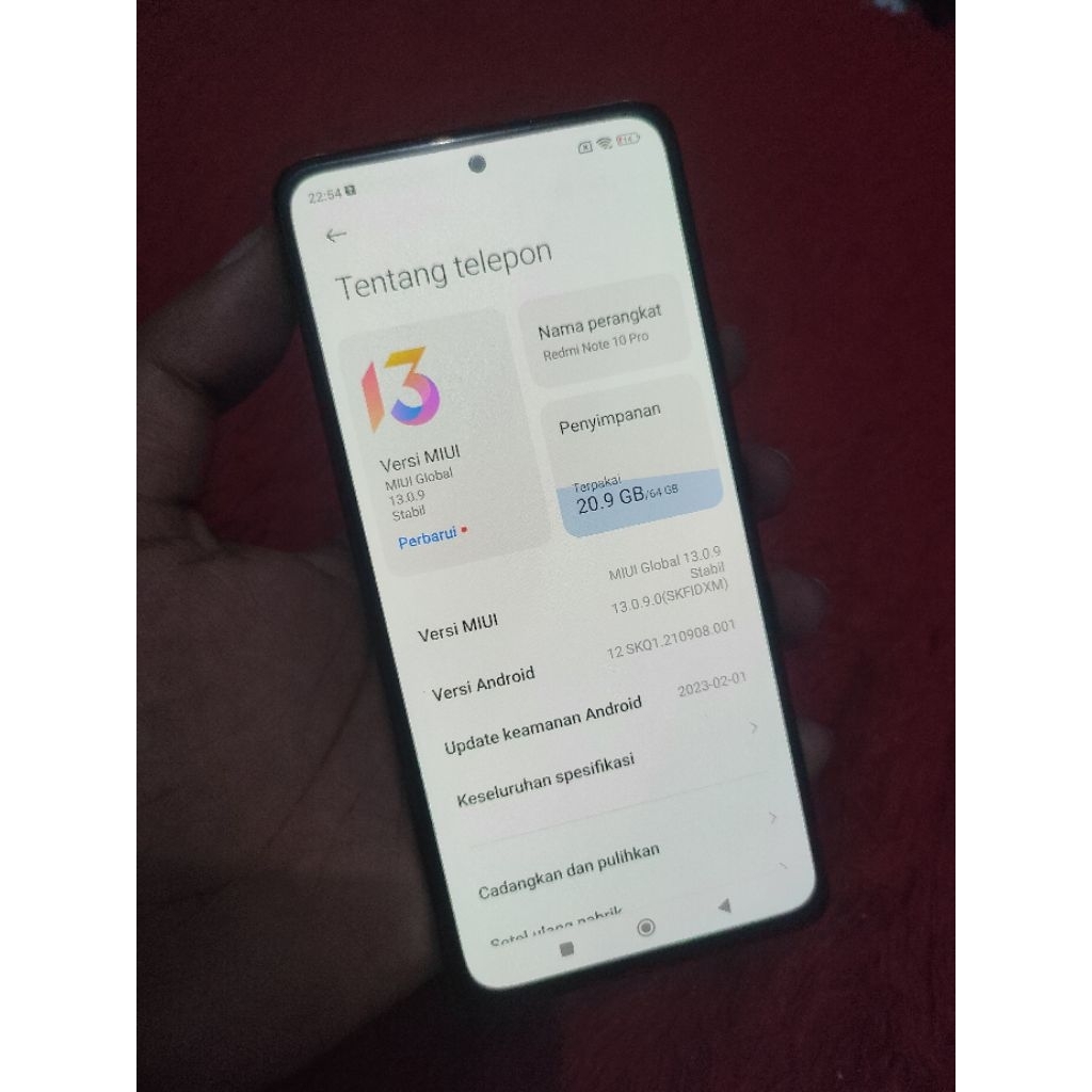 Redmi Note 10 pro 6/64 batangan