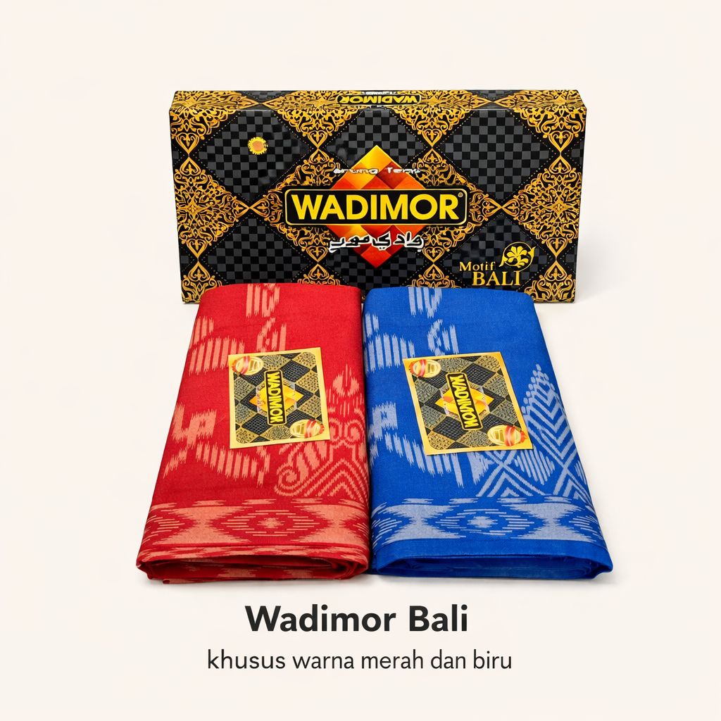 Wadimor Sarung motif Bali, khusus warna hijau, biru, merah