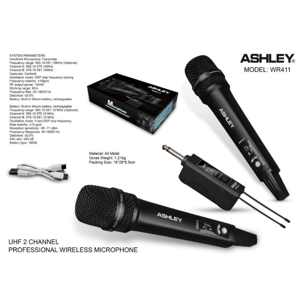 mic wireless ashley wr 411 microphone ashley mikrofon karaoke mic wireless ashley WR411 mic karaoke