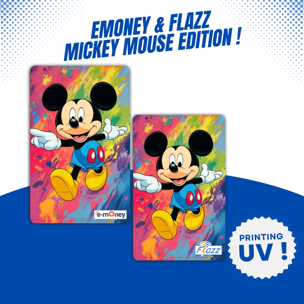 Emoney / Flazz Gen 2 Mickey Mouse - Custom Kartu Etoll Mandiri BCA - Support NFC