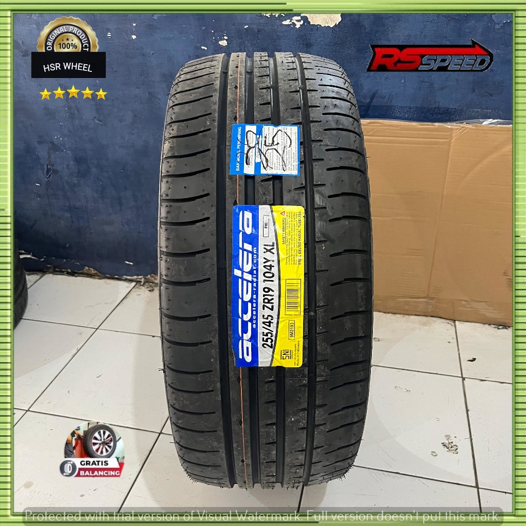 BAN ACCELERA PHI RING 19 UKURAN 255 45 R19 BAN MOBIL TUBLES R 19