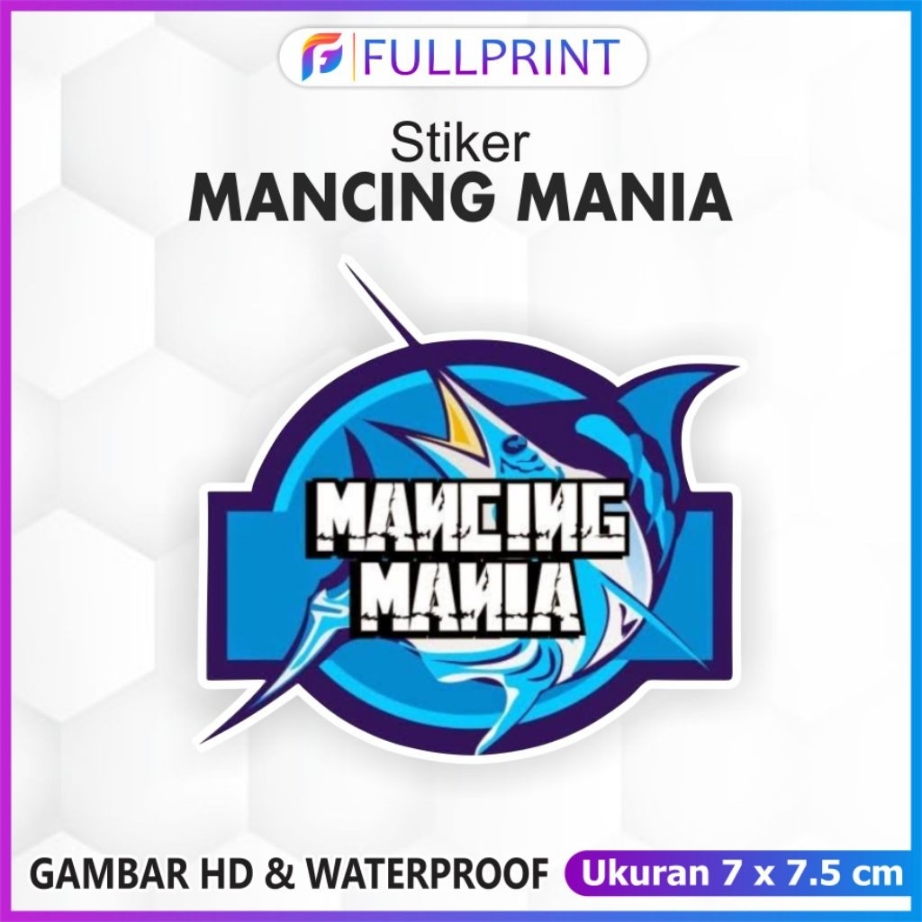Stiker Mancing Mania Trans 7 Waterproof