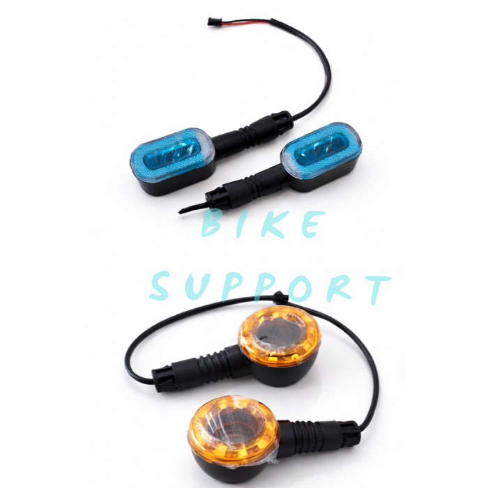 Lampu Riting Sein Sepeda Listrik / Sen Depan Selis 36V-72V Model Bulat dan Oval Universal Goda Uwinf