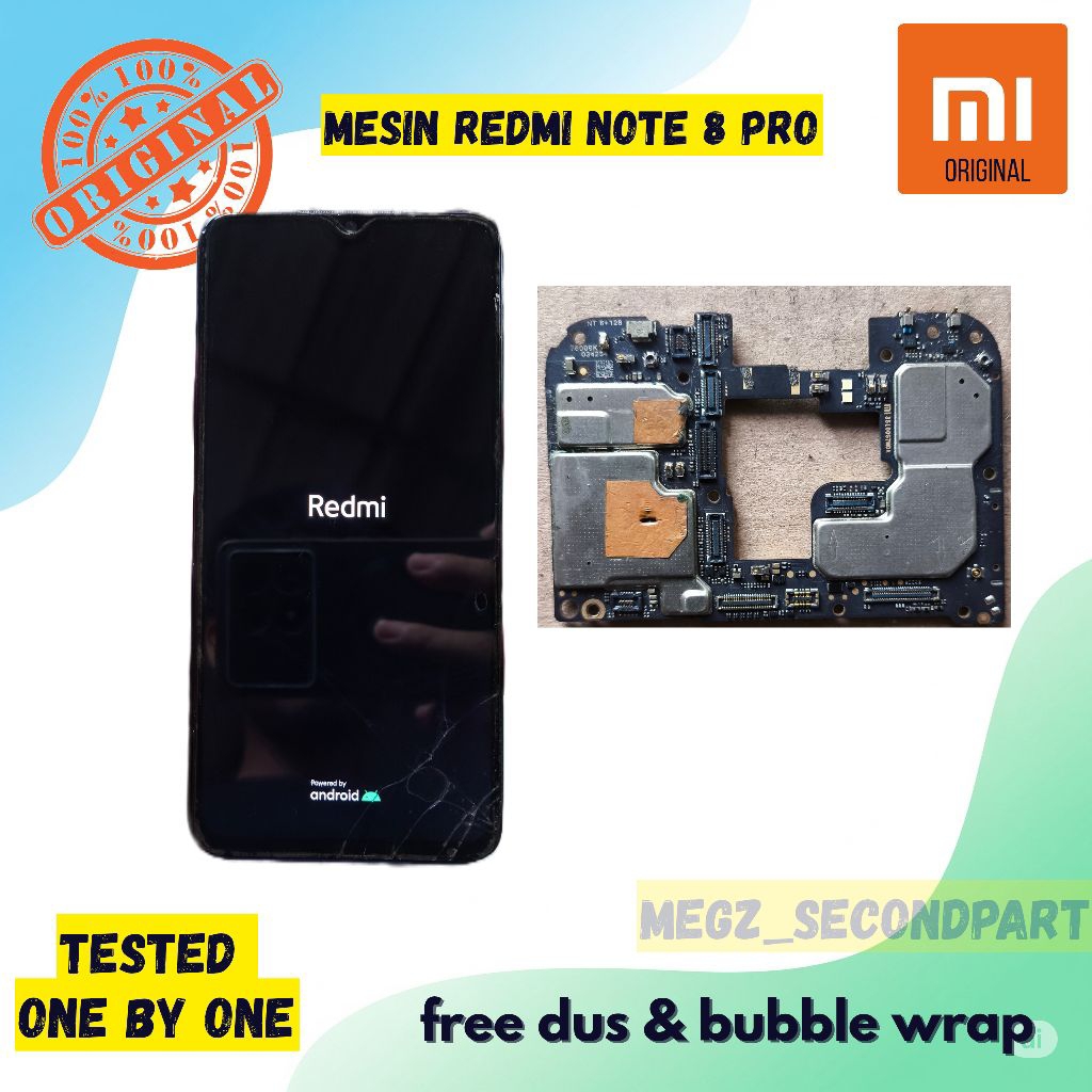 Mesin Xiaomi Redmi note 8 Pro bahan kanibal bootlop stuck logo minusan Mesin Xiaomi Redmi note 8 Pro