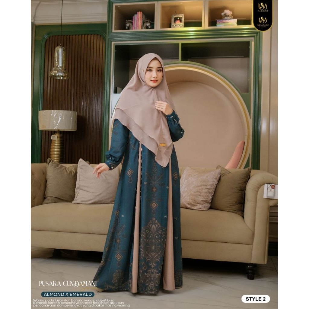 SARIMBIT Pusaka Cundamani by Isa hijab/Gamis mom style 2