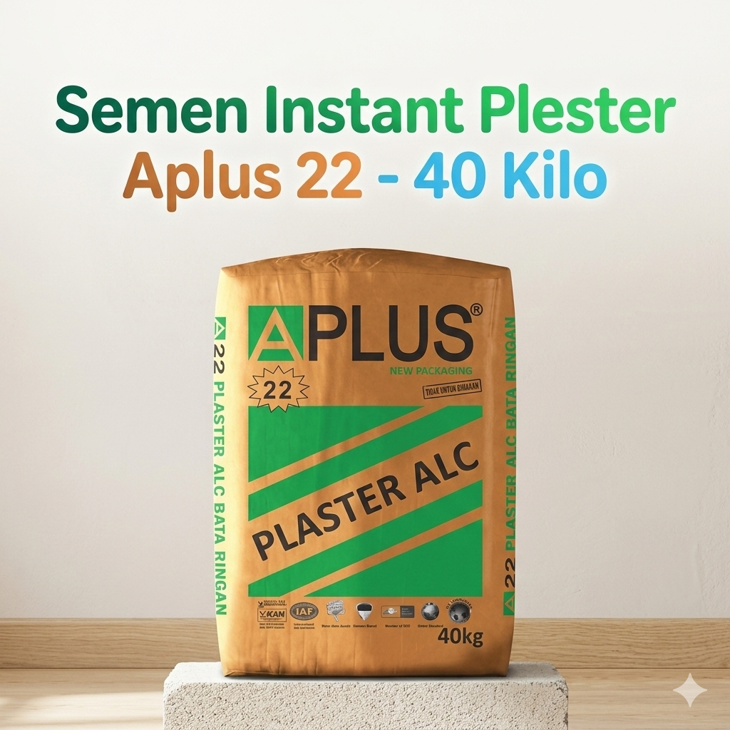 Semen instant plester Aplus 22 Plaster Bata Ringan ALC 40kg - Plesteran mortar
