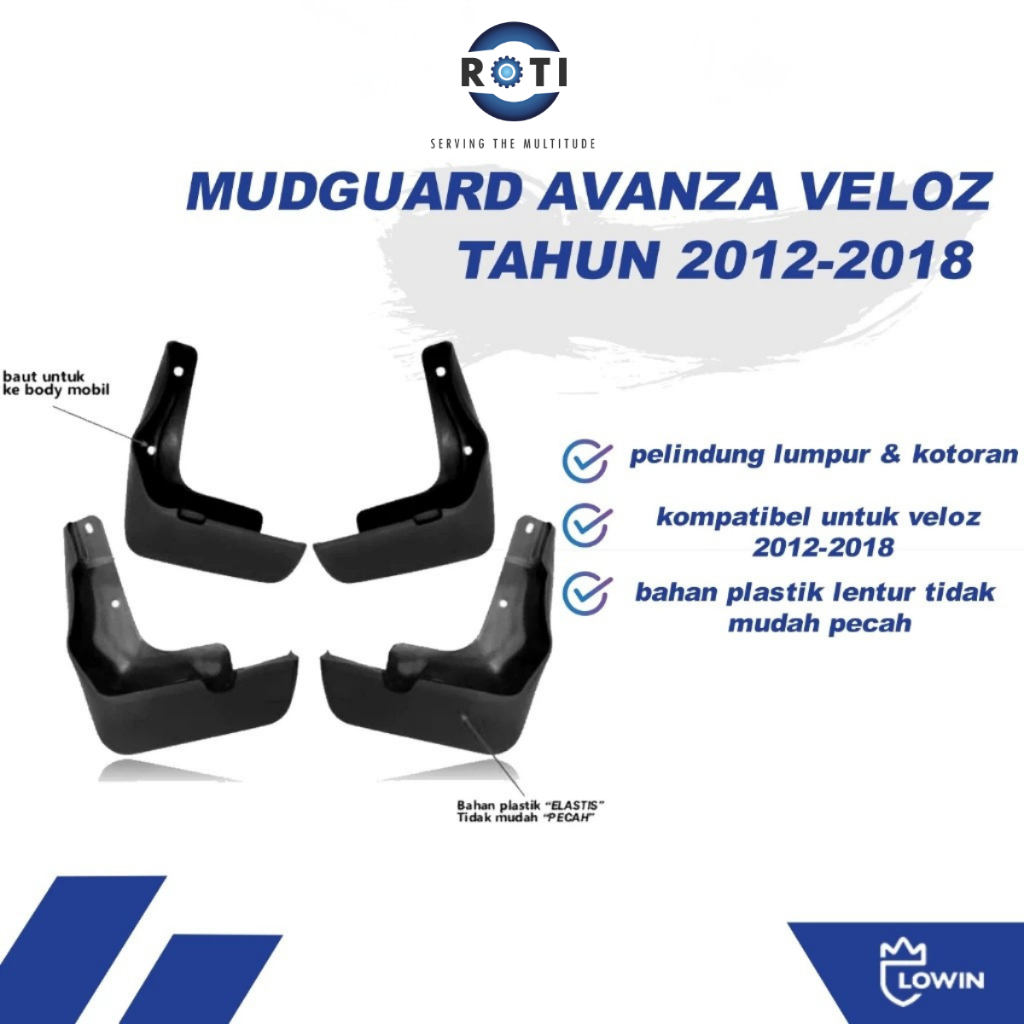 MUDGUARD KARPET LUMPUR AVANZA VELOZ 2012 2018 DEPAN BELAKANG 2 PCS AKSESORIS MOBIL KQD8126