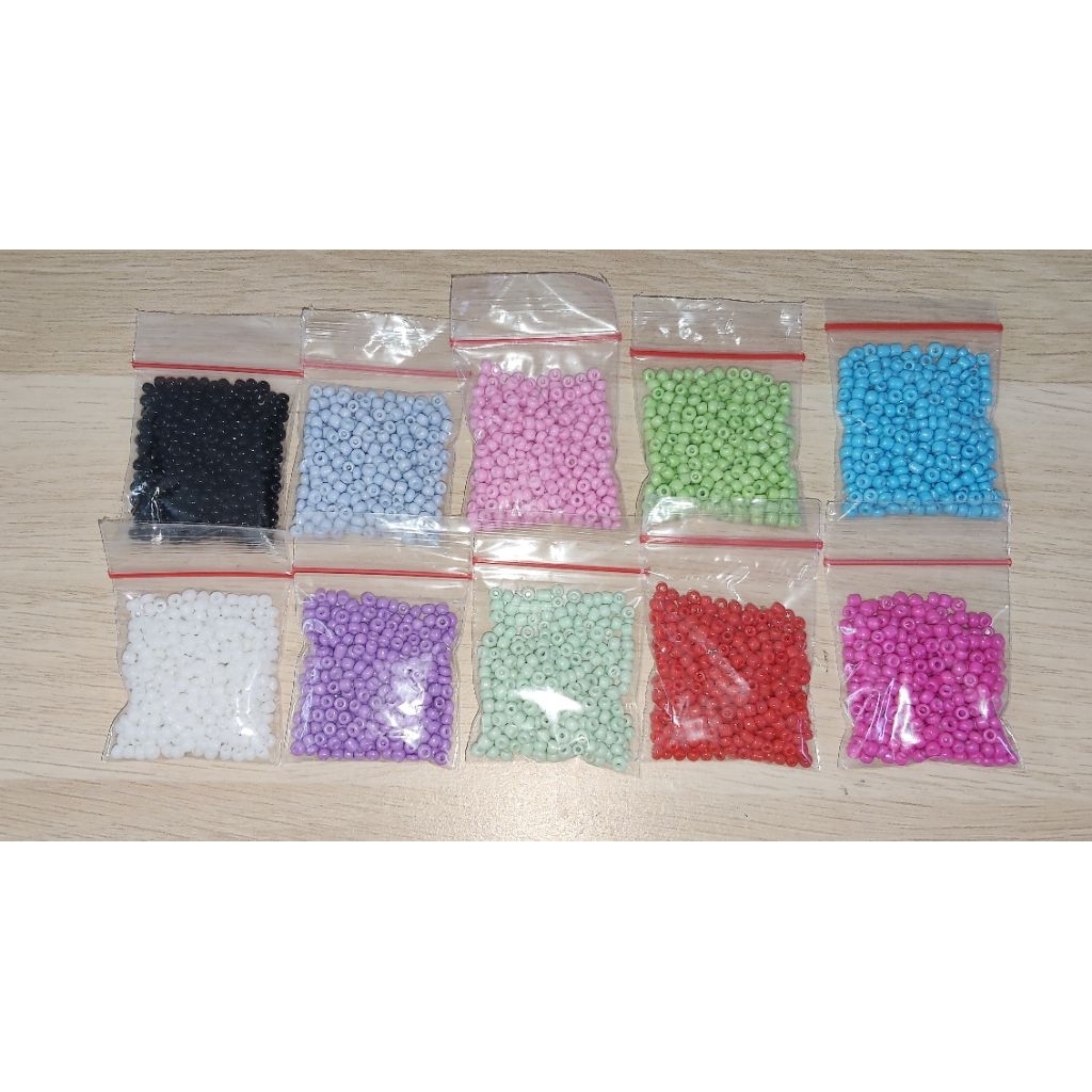 Paket Monik Pasir isi 10/ Manik pasir 3mm / Manik pasir doff dan ceylon