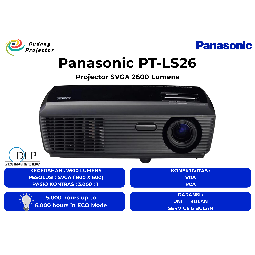 Proyektor Second Panasonic PT-LS26 2600 Lumens