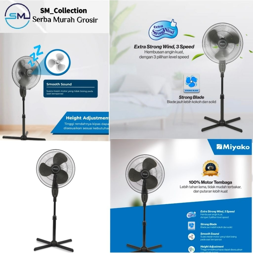 Kipas Angin ruangan/ kipas angin multifungsi/Kipas Angin Miyako KAD 1618