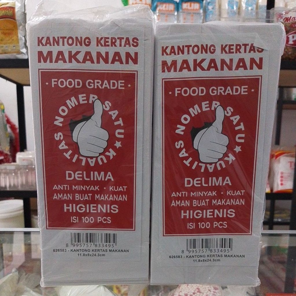 Kantong Kertas Makan Putih Delima