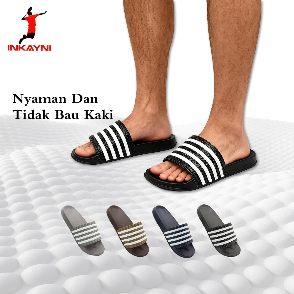 INAKAYNI Terbaru 2026 Sandal Jepit Anti-Selip Nyaman Anti Bau Sandal Rumah Sendal Pria Bahan EVA teb