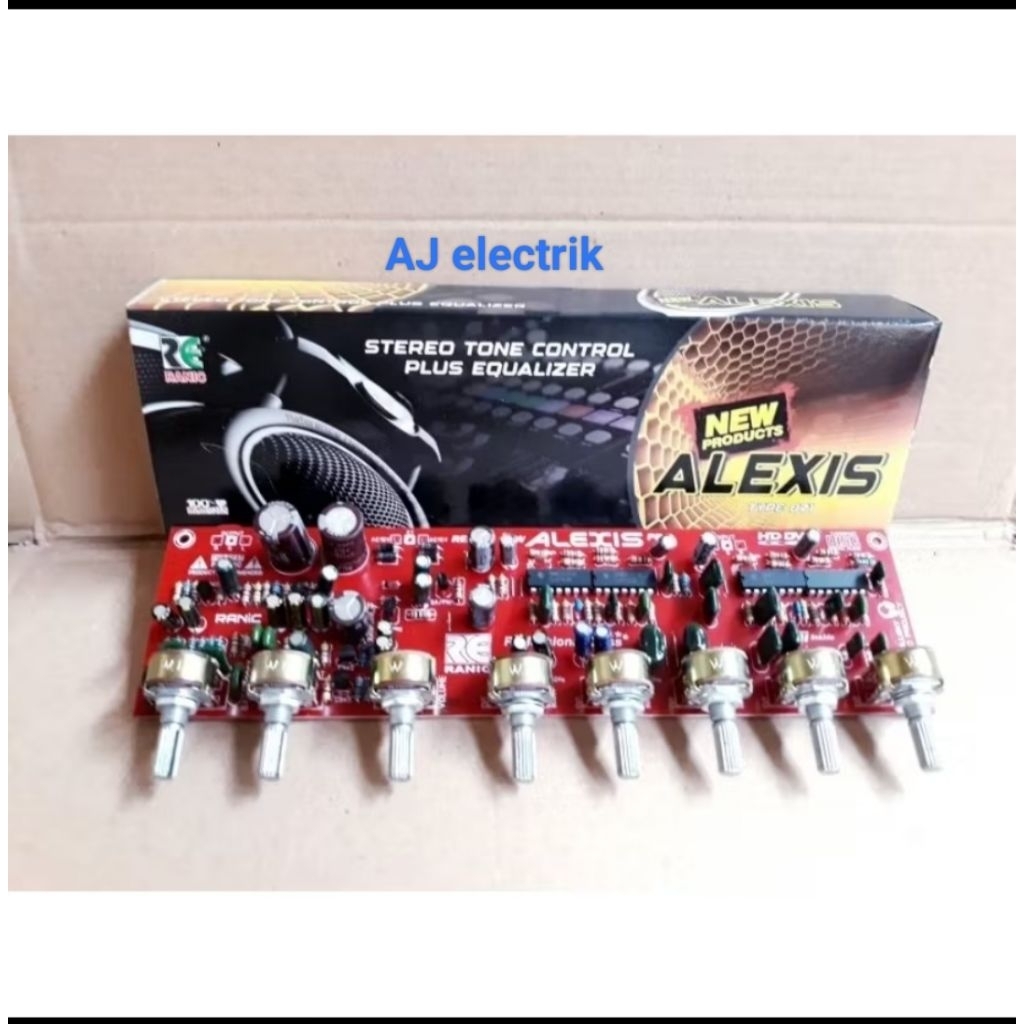 KIT Tone Control Stereo Alexis Plus Equaliser 4x TL.084 dengan Kontrol Suara Stereo dan Equalizer Pl