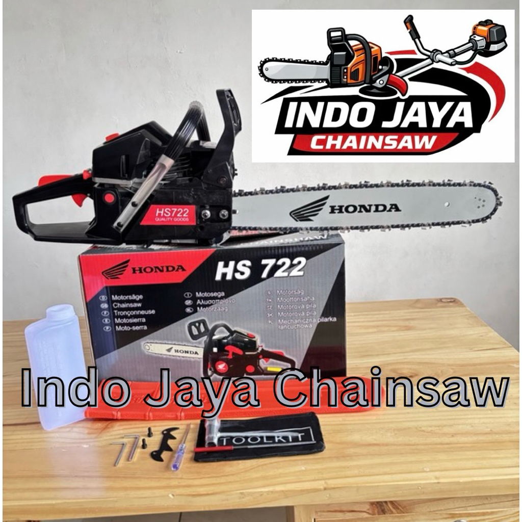 Mesin Chainsaw Senso Mini HS722 HONDA Bar 20 Inch 2 Tak Gergaji Mesin FULLSET KOMPLIT