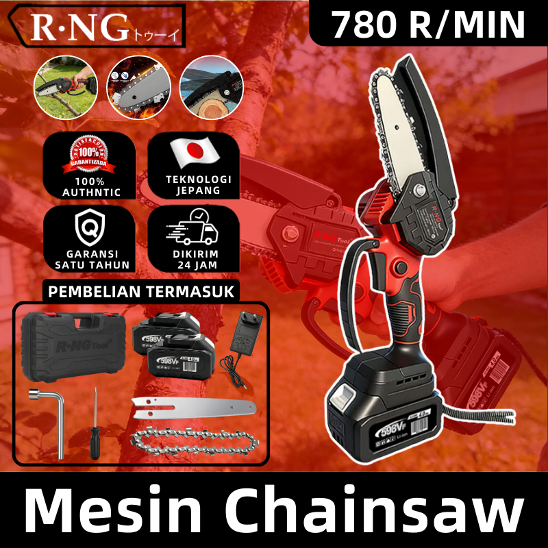 780 r/min598V chainsaw mini gergaji mesin gergaji mesin mini gergaji baterai