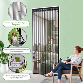 Tirai Pintu Anti Nyamuk Bahan Premium