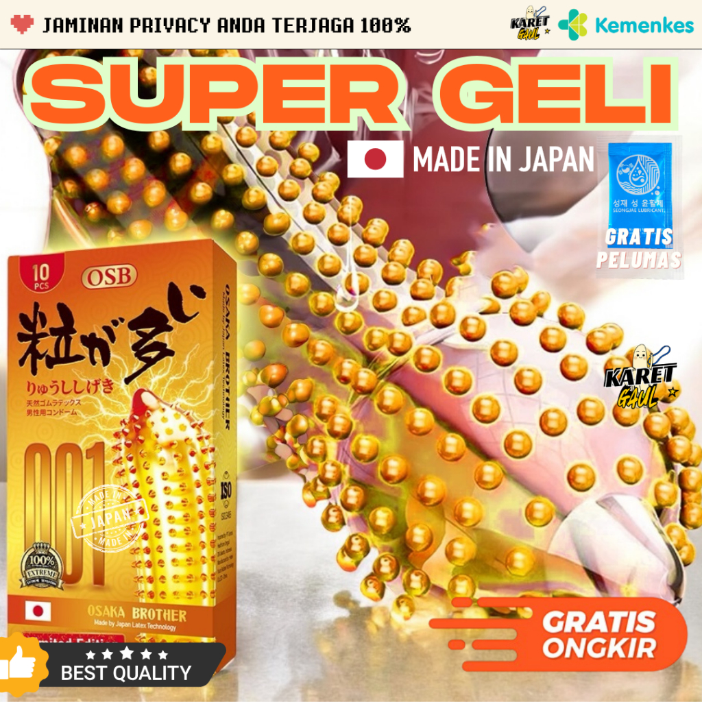 Kondom 001 Premium Bergerigi Tebal