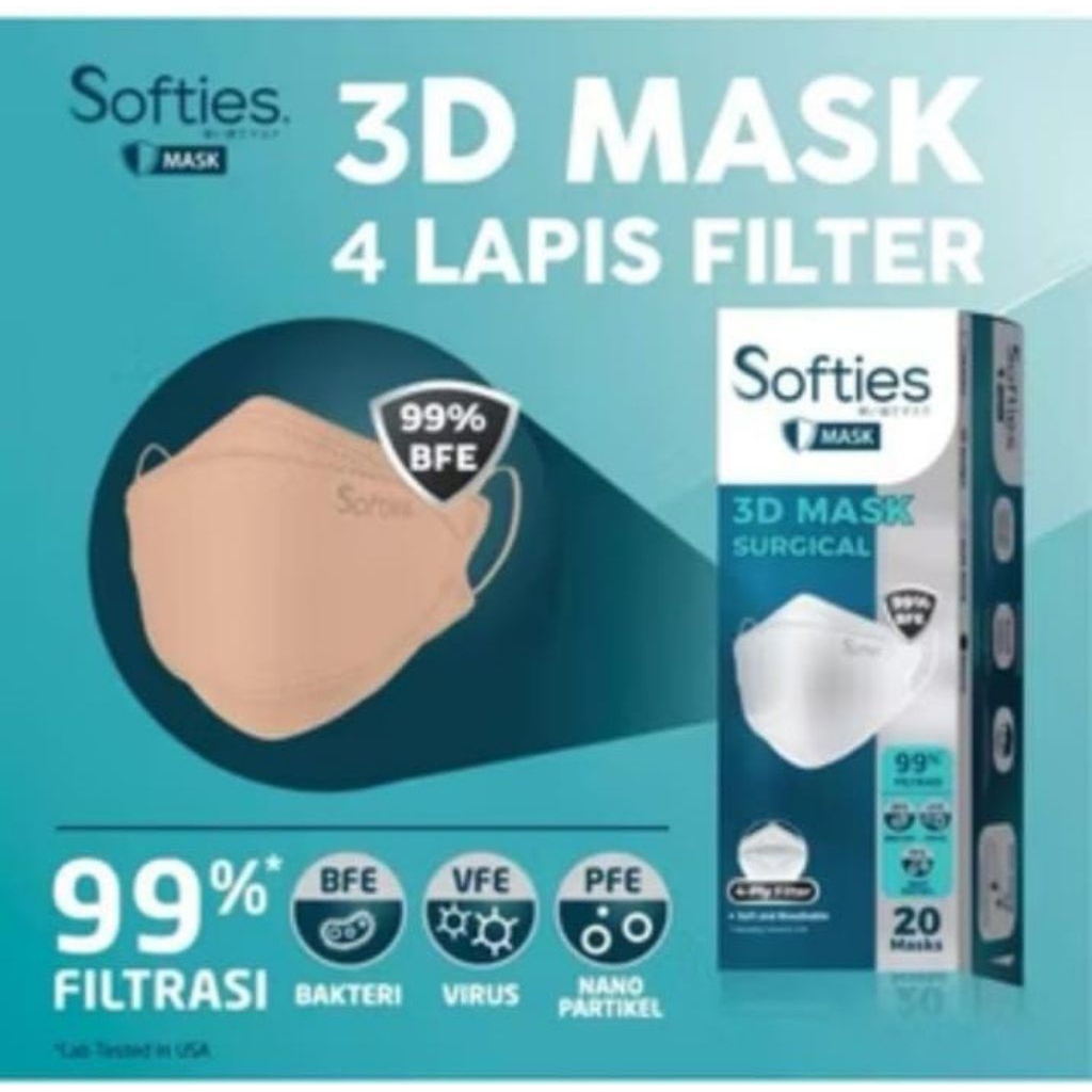 Softies 3D surgical isi 20 masker