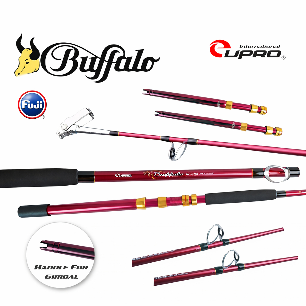 JORAN EUPRO BUFFALO BF-C762 7'6" SPINNING TROLLING ROD CARBON FUJI GUIDE LURE 200-500G