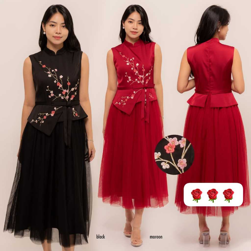 Dress cheongsam imlek premium import quality | Dress cheongsam premium import quality | Cheongsam dr