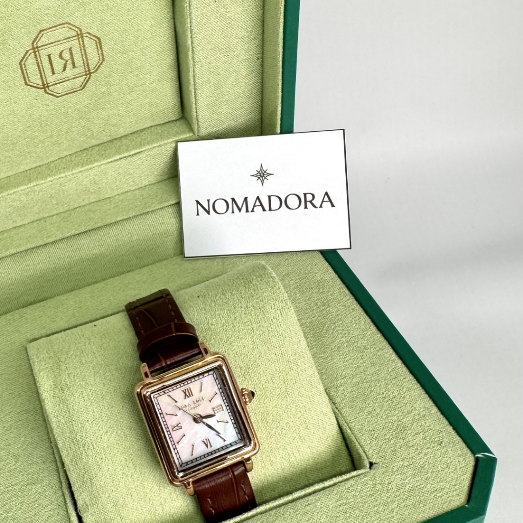 Nomadora  Jam tangan Lola Rose London women's watch brown leather strap
