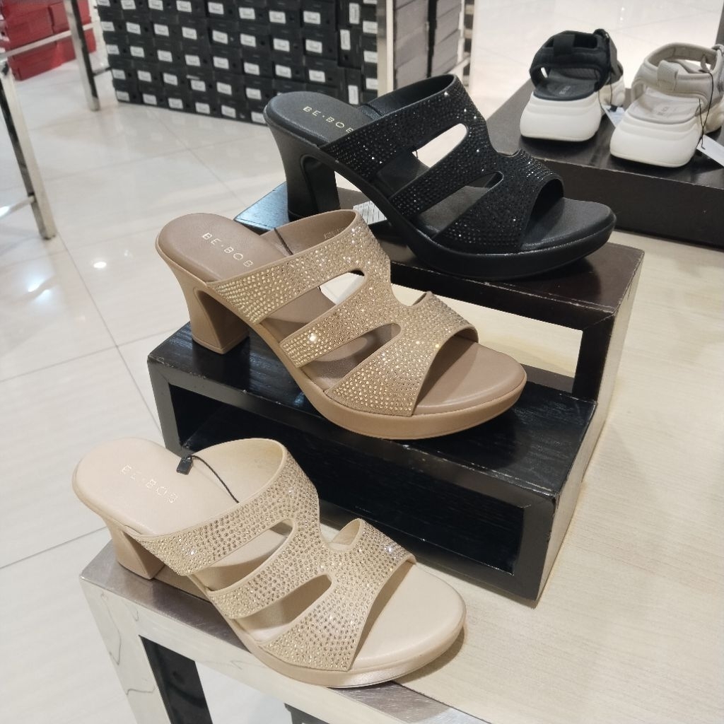 BE BOB sandal wanita heels 8cm mewah Blink