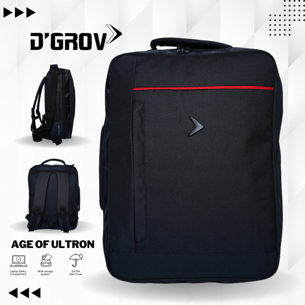 D'GROV AGE OF ULTRON 7205 Tas Laptop Backpack Black Tas Anti Air Terbaru Briefcase Messenger Bag 15 