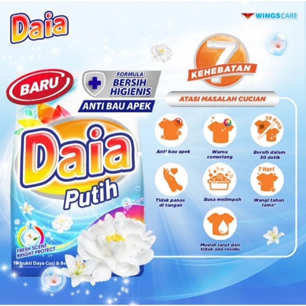 Daia deterjen bubuk putih 4kg